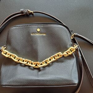 Liz Claiborne Black Crossbody Bag with Gold Chain